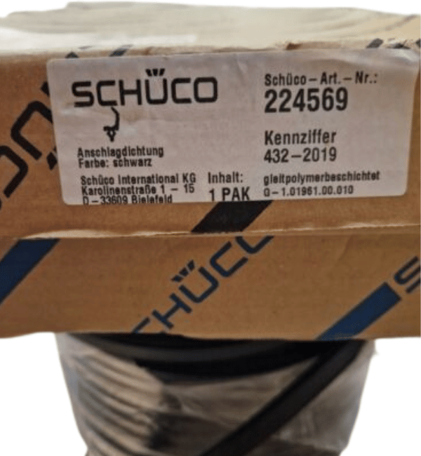 Schuco 224569 Glazing Gasket - 5 Metre Length for ASS70FD Bifold Doors