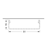 Schüco 202285 – Cover Cap 51/15 (6 metre)