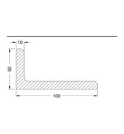 Schüco 202596 – Standard Steel Angle 100x50x10mm, Galvanised (6 metre)