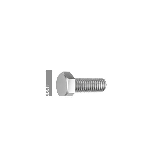 Schüco 205819 – Hexagon Head Bolt DIN 933, M12x90, INOX A2 (Pack of 20)