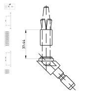 Schuco 238445 Fixing Kit Type C1 for Angled Pull Door Handles on AD UP 90 Series