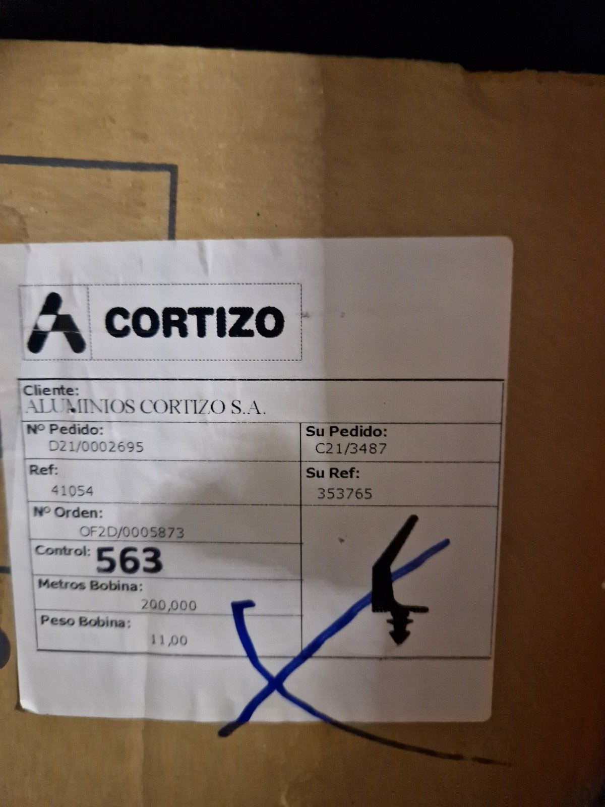 Cortizo Bifold Door Bottom Seal Gasket - 5 Meter Length (Code 353765)