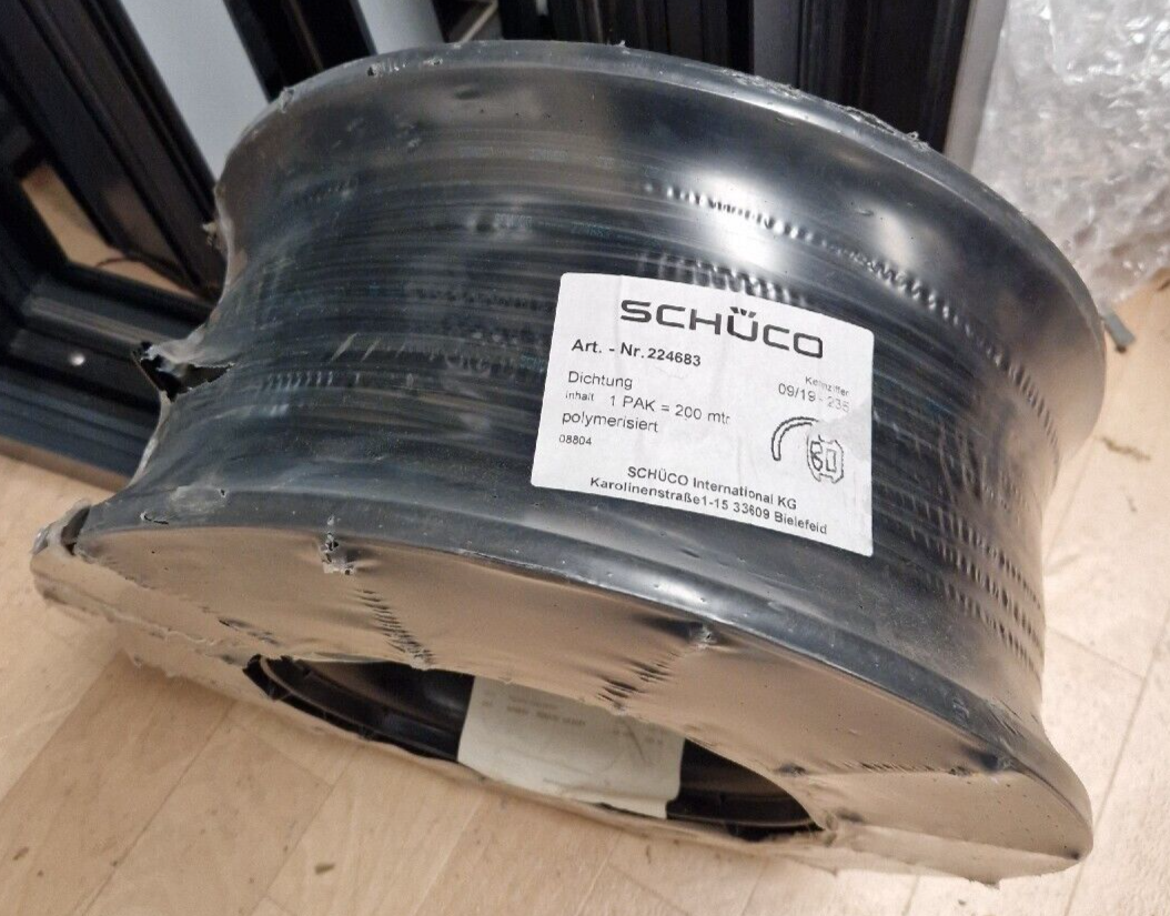 Schuco 224683 Glazing Gasket - 5 Meter Roll - High-Quality Rubber Window Seal