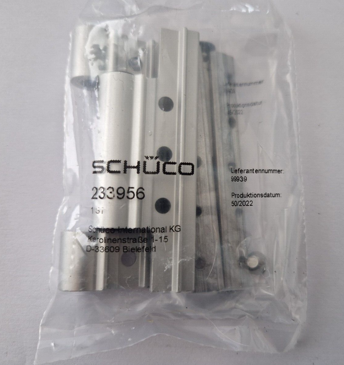 Genuine Schuco ASS70HI Intermediate Bi-Fold Door Hinge (233956) - Silver