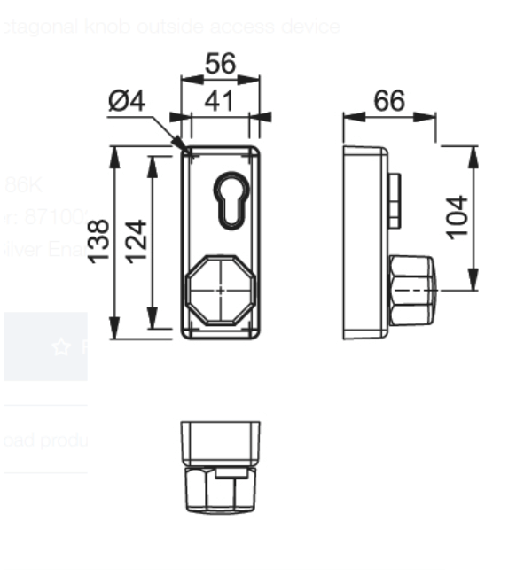 HOPPE ARRONE External Locking Attachment - Panic and Emergency Exit Hardware