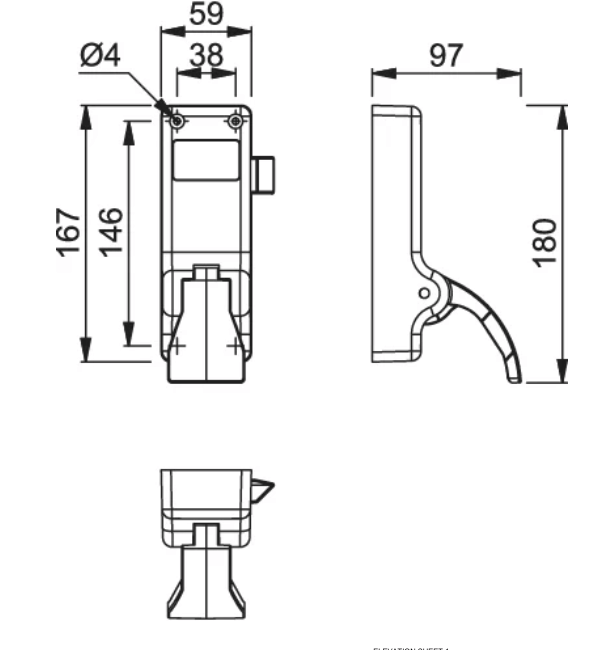 ARRONE Hoppe AR883 Single Push Pad Emergency Exit Device for Wooden Doors