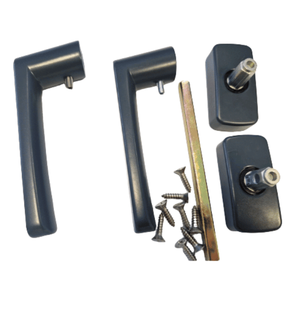 Black CORTIZO 318602 Door Handle Set with Spindle and Screws