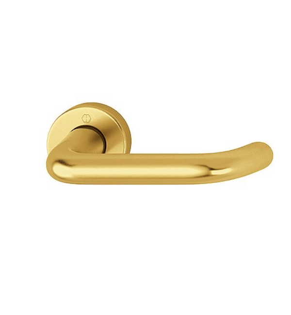 HOPPE Paris Aluminium Door Handle Set - Gold/Silver Finish - Fire Tested