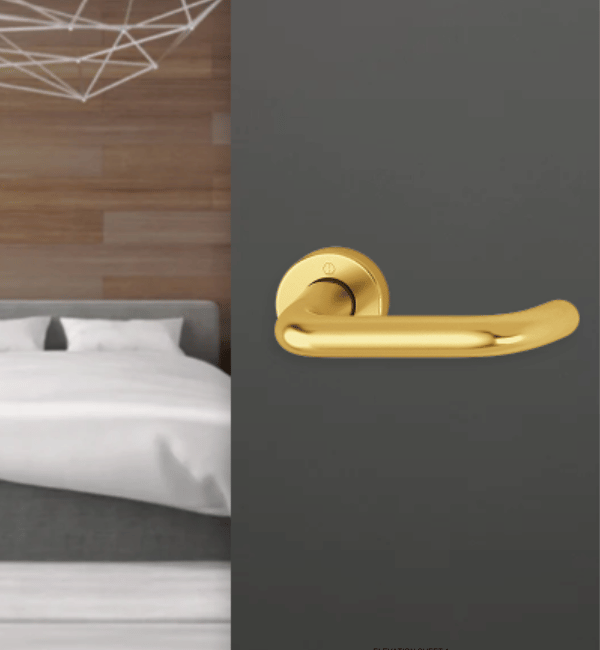 HOPPE Paris Aluminium Door Handle Set - Gold/Silver Finish - Fire Tested