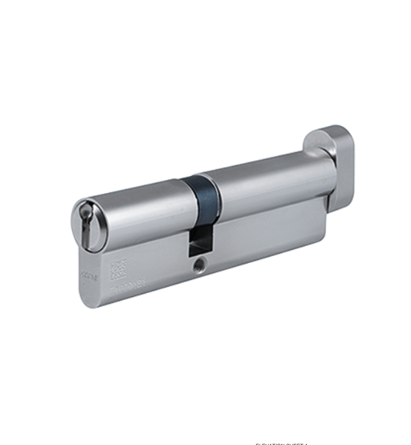 HOPPE ARRONE AR-MK-3121-37-FD-NP Euro Profile Cylinder - Key & Oval Turn, FD Rated, 55/45mm (100mm Total)