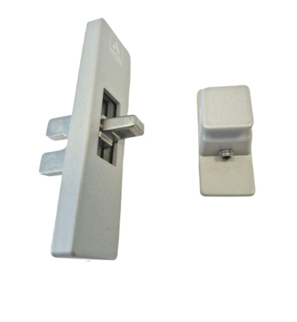 Cortizo CorVision Mini Lock Sliding Door Handle - Light Silver