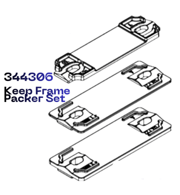 Cortizo Cor Vision Security Frame Packer Set - 344306 for Door Keep Adjustment