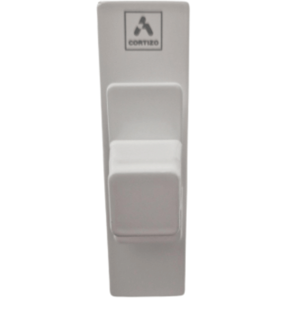 Cortizo Cor Vision Sliding Door Security Handle with Mini Lock - White