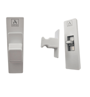 Cortizo Cor Vision Sliding Door Security Handle with Mini Lock - White