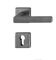 HOPPE Dallas M1643/843K/843KS Bathroom Turn Set - Solid Brass Handle on Rose with Escutcheons