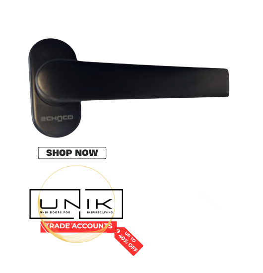 Schuco 240730 Black Flat Design Lever Door Handle