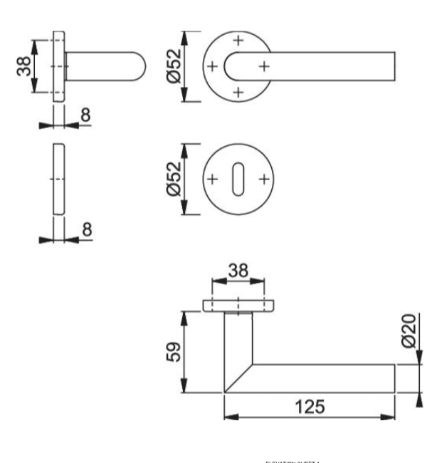 HOPPE Amsterdam Interior Door Handle Set - Copper Coloured Satin Stainless Steel