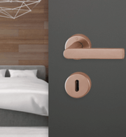 HOPPE Los Angeles Brass Lever Handle Set with Key Escutcheons - Resista Finish