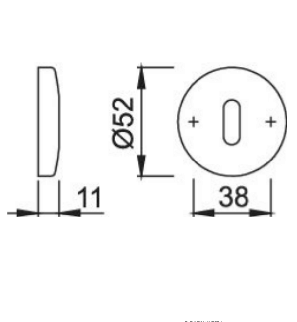 HOPPE M19KS-PZ Euro Profile Escutcheon Pair - Polished Chrome Finish