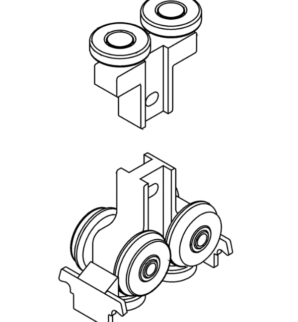 SCHÜCO 233942 Roller Carriage Set for ASS70HI Bifold Doors (Up to 2022)