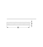Schüco 201222 – Standard Steel Flat 80x10mm, Galvanised (per metre)