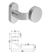 Schuco 240701 Commercial Pull Door Handle - Durable Stainless Steel for Modern Entrances
