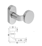 Schuco 240708 Stainless Steel Commercial Pull Door Handle