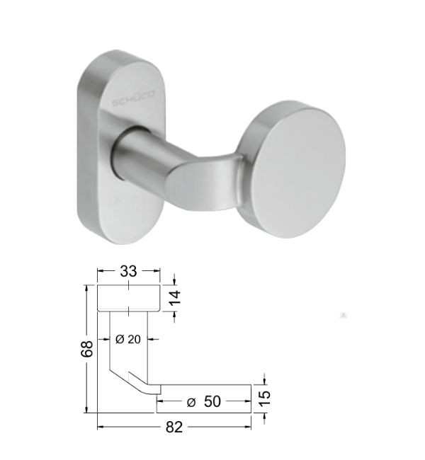 Schuco 240708 Stainless Steel Commercial Pull Door Handle
