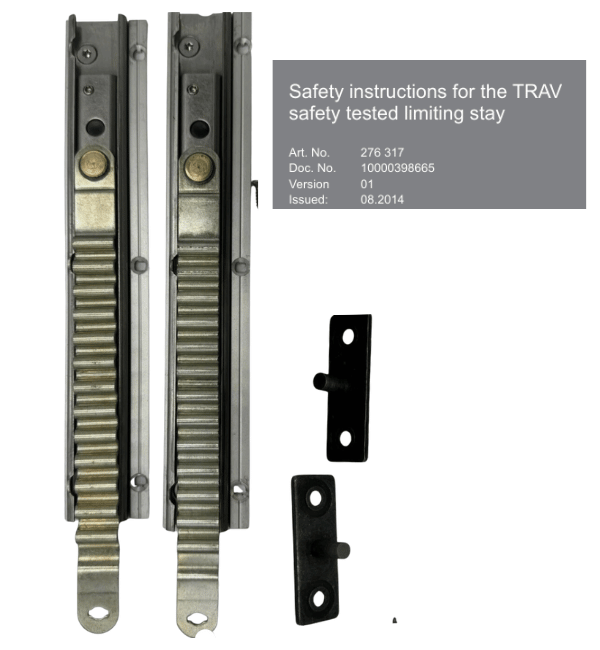 Schuco 276317 Trav Safety Tested Limiting Stay - Pack of Two Pieces