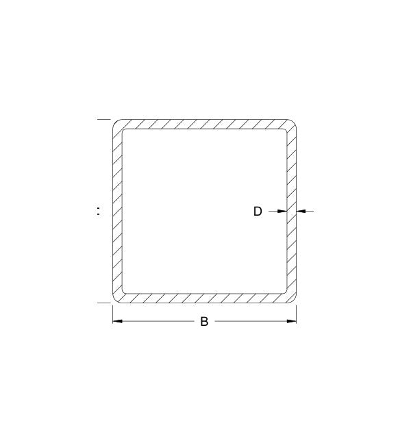 Schuco 201212 – Standard Steel Tube 40x100x5.0mm (per metre)