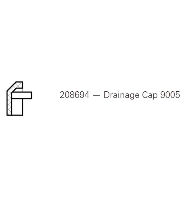 Schuco Drainage Cap 9005-1 (100 Pieces) - Genuine Part 208694