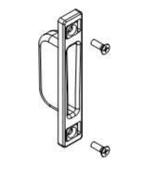 Schuco 209805 Short Strike Plate - Compact Die-Cast Zinc with Flat Face