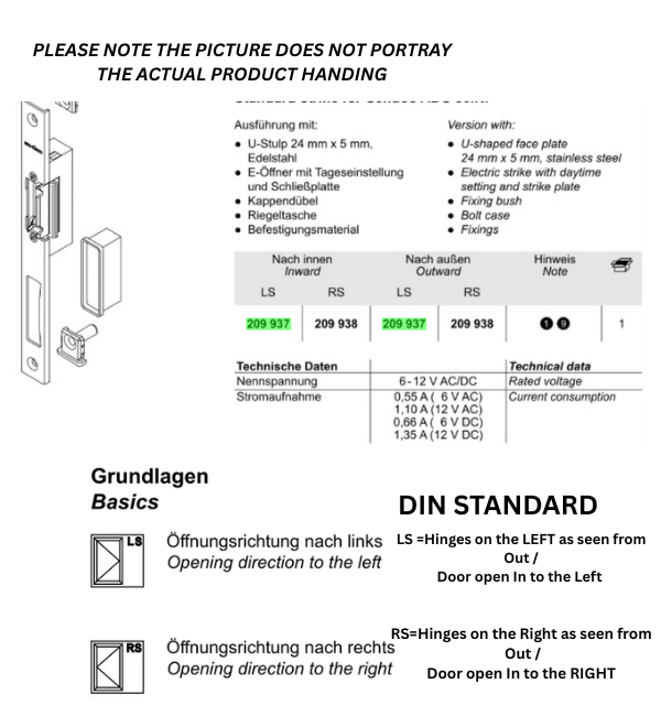 Schuco 209938 Electric Strike - RS-High-Performance Electronic Release for Access Control