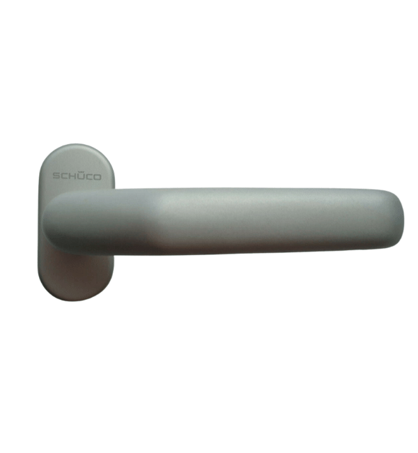 Schuco 210709 Sprung Lever Door Handle - Silver Satin Finish