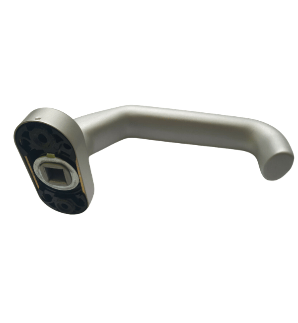 Schuco 210709 Sprung Lever Door Handle - Silver Satin Finish