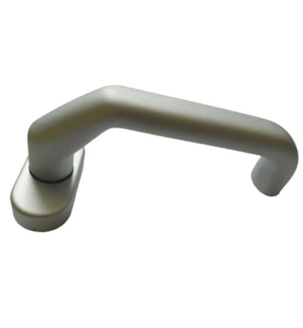 Schuco 210709 Sprung Lever Door Handle - Silver Satin Finish