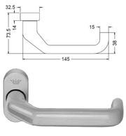 Schuco 210712 Door Handle Set - RAL9016 White Finish (Pack of 10)
