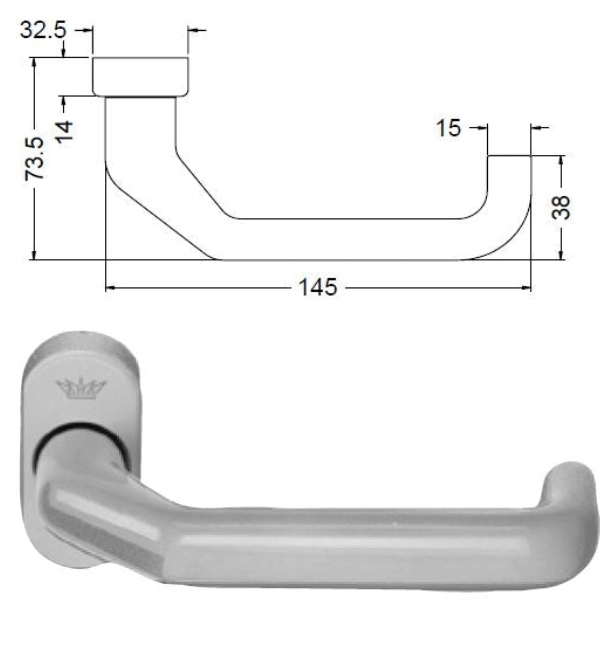 Schuco 210752 Door Handles - Pack of 10 (Jet Black)