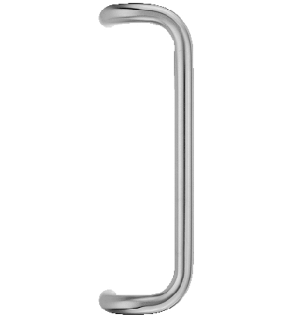 Schuco 210808 Aluminum Rectangular Door Pull Handle - 90 Degree Angled, LH/RH Compatible, Fixing Type A1