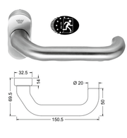 Schuco 210920 Aluminium Door Handle - Straight Design C0