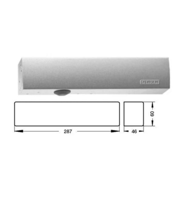 GEZE TS 5000 Series Surface Mounted Door Closer - Black (RAL 9005), Power Rating 2-6, Item 212866