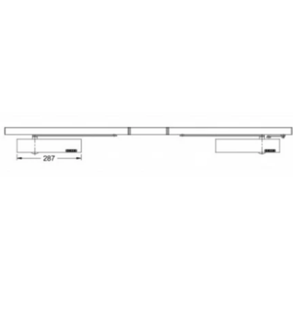 Schuco 212887 GEZE Double Door System with Advanced Commercial Coordination Control