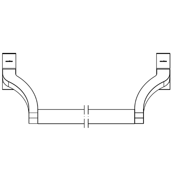 Schuco 212963 Aluminium Push Bar with Plate (C0 Silver) - Emergency Exit Hardware