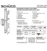 Schuco 239521 Adjustable Strike Plate for Door Systems