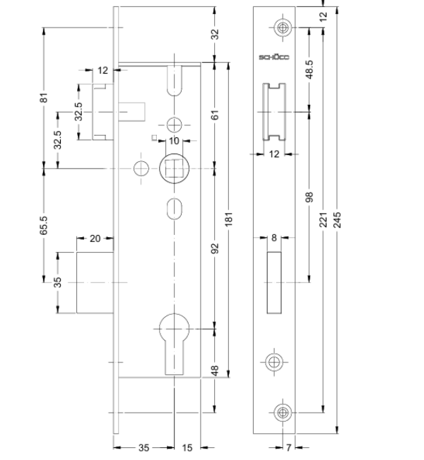 Schuco 239544 Electric Strike - 24V