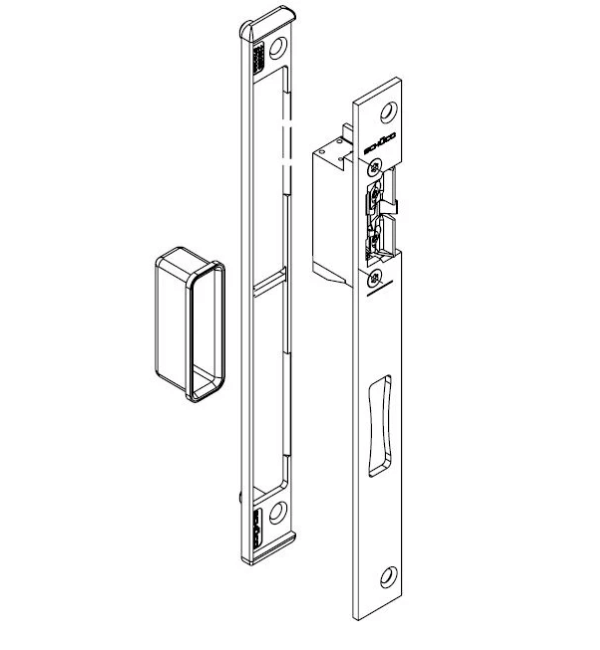 Schuco 239779 Radius Strike Plate for Door Drives - Professional Architectural Hardware