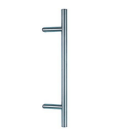 Schuco 240101: 1400mm Angled Pull Commercial Grade Door Handle - Stainless Steel