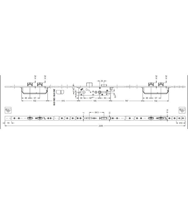 Schuco 241280 – Multipoint Lock Safematic - 34.5/92/10