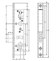 Schuco 241471 Professional Grade Bolt Lock - 34mm Backset