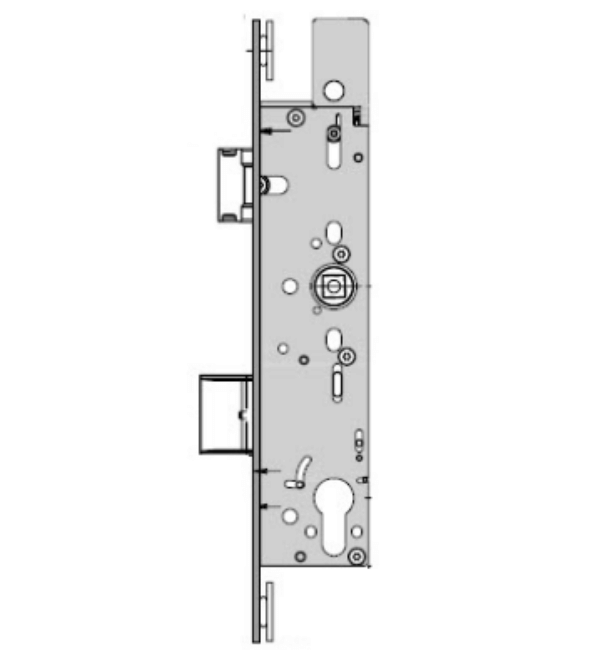Schuco 241915 Latch and Bolt Lock - Dual Security, Nickel-Plated